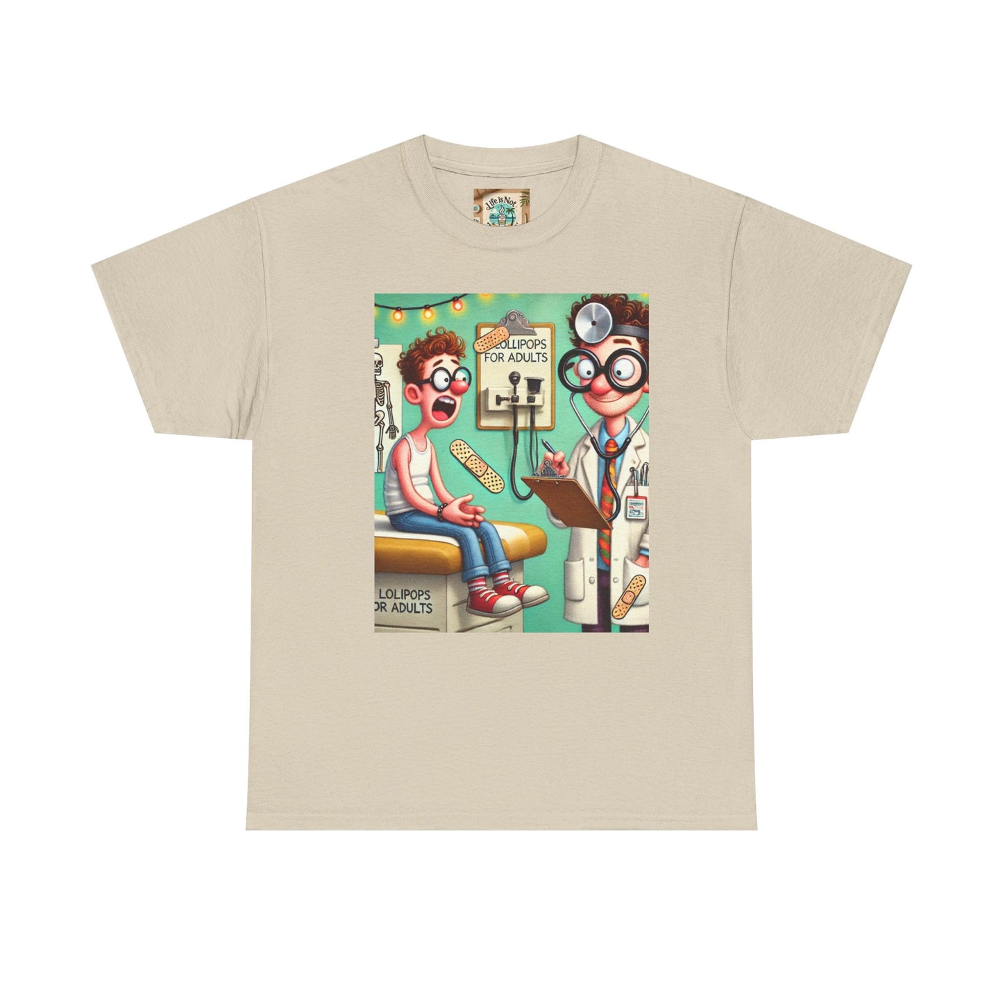 Humorous Unisex Cotton Tee - "Lollipops for Adults" Graphic Shirt