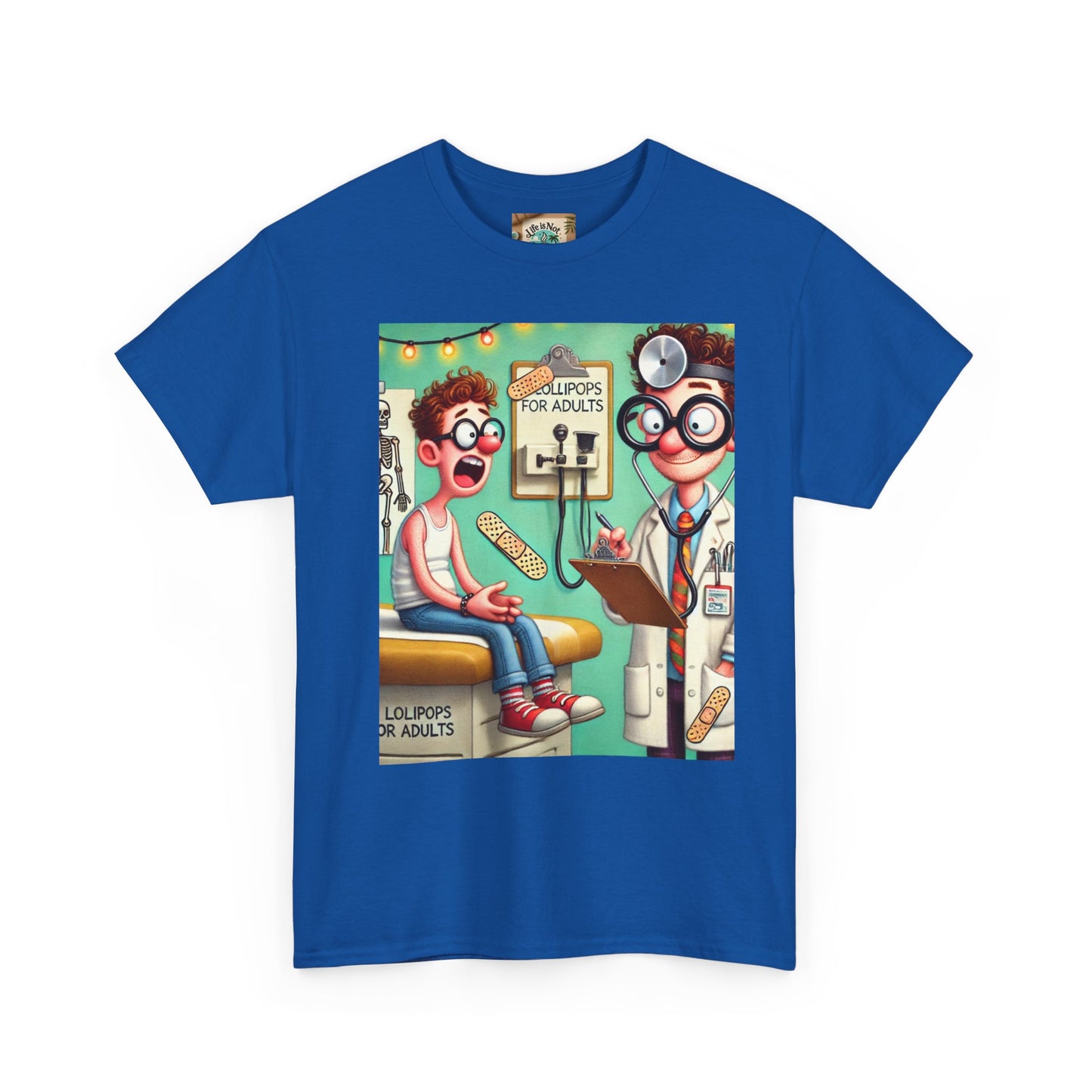 Humorous Unisex Cotton Tee - "Lollipops for Adults" Graphic Shirt