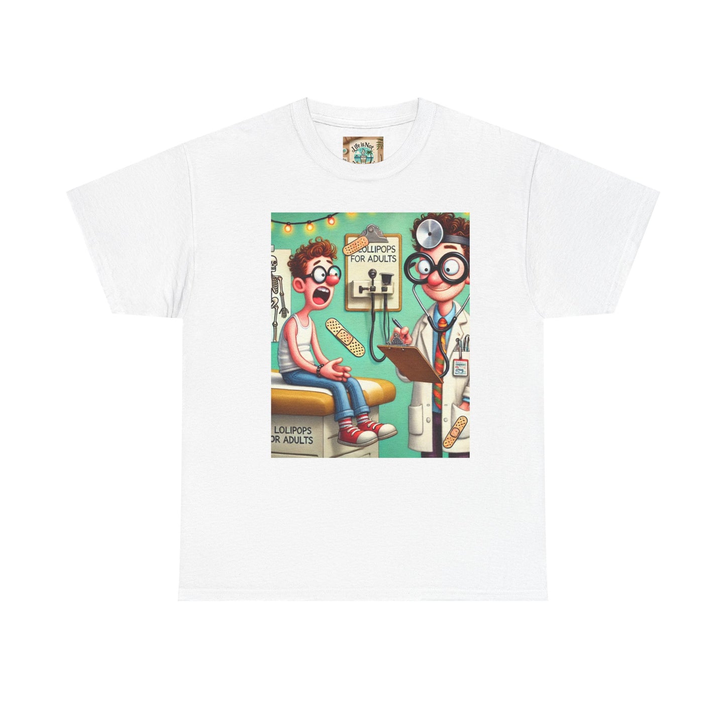Humorous Unisex Cotton Tee - "Lollipops for Adults" Graphic Shirt