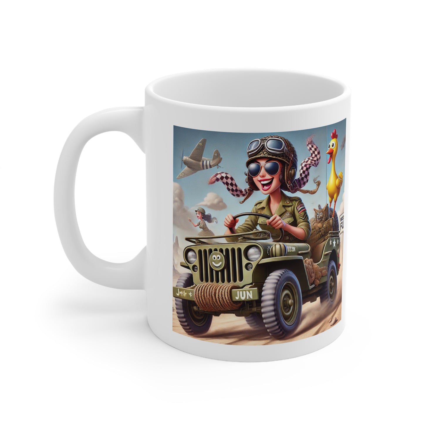 Mug - Funny Female Soldier Jeep Driver Coffee Cup 11oz/15oz