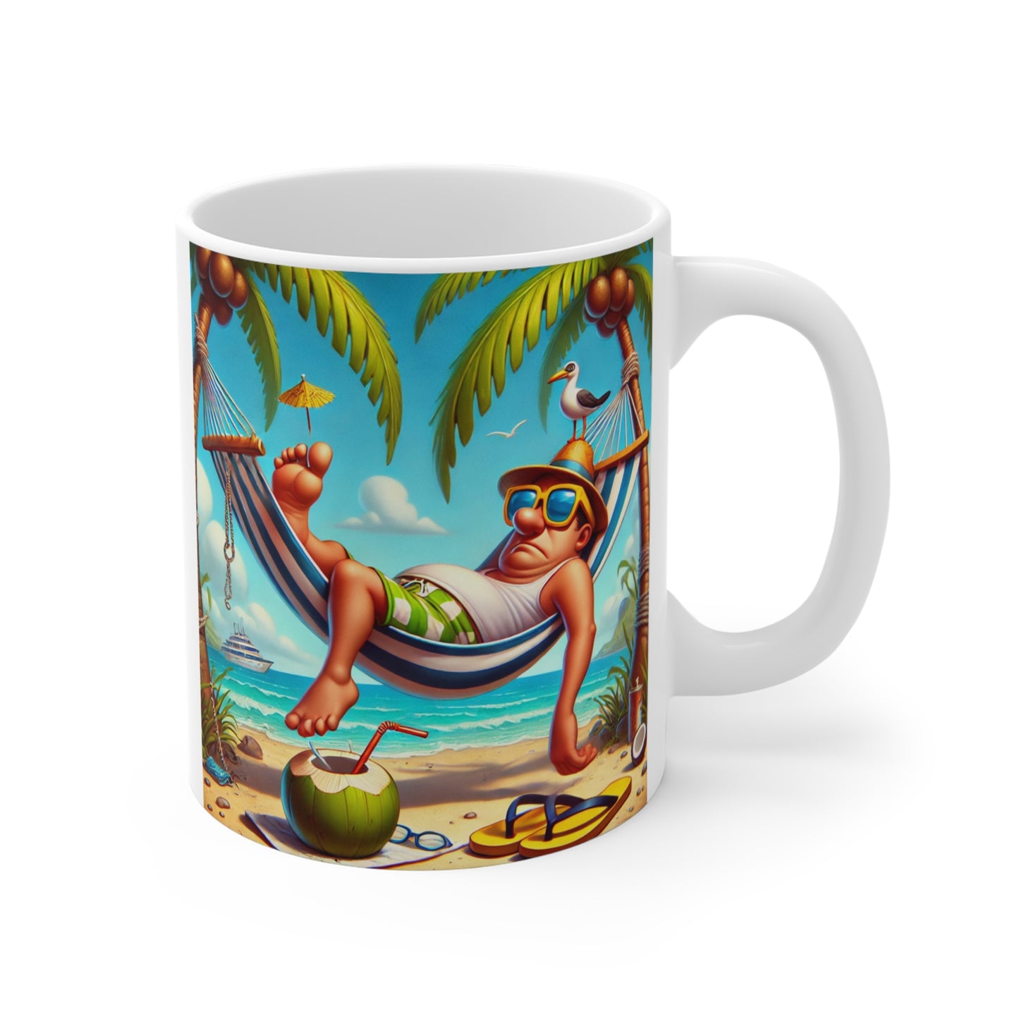 Funny Guy Relaxing in Hammock