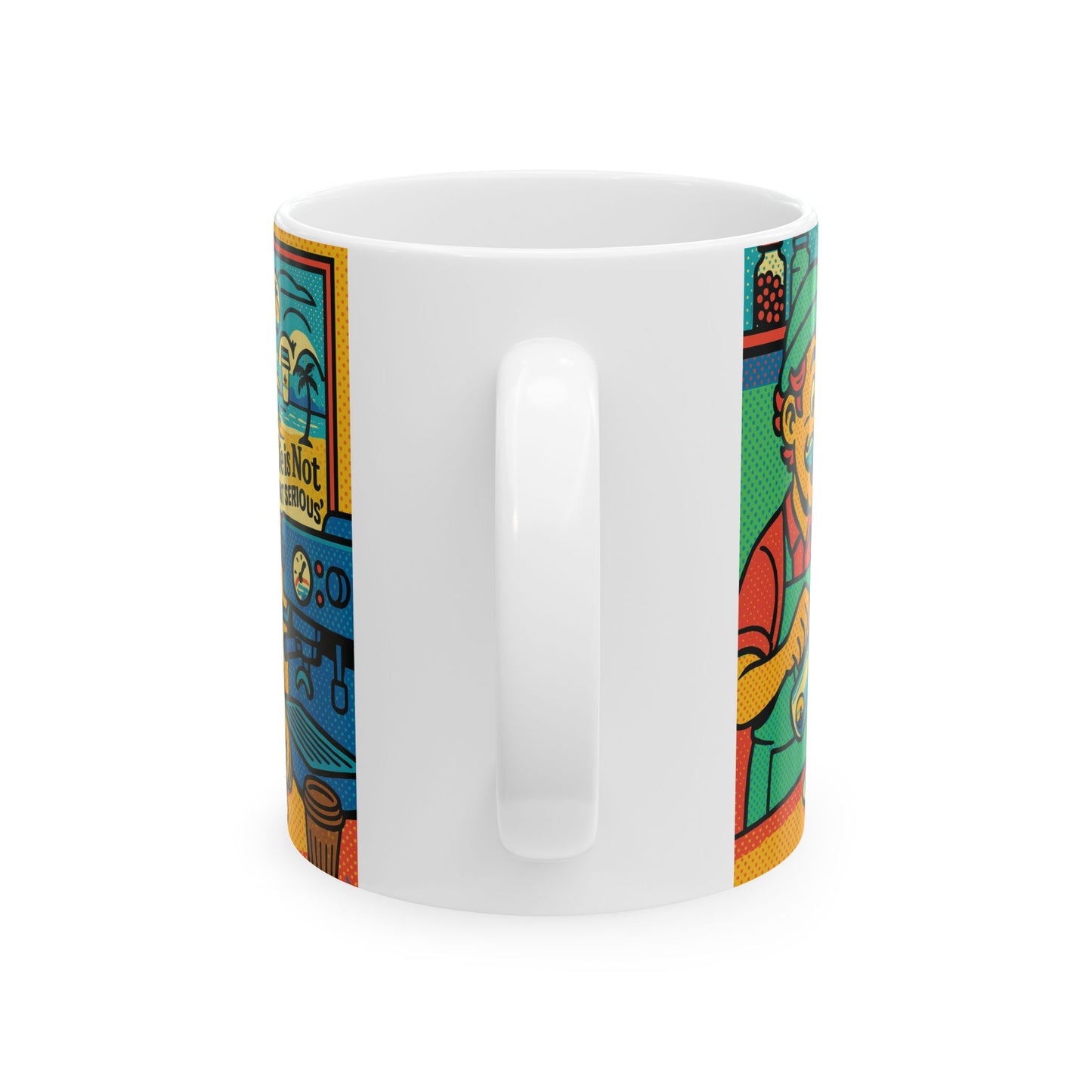 Colorful Ceramic Mug - "Life's Too Short to Be Serious" Design - Perfect Gift for Coffee Lovers