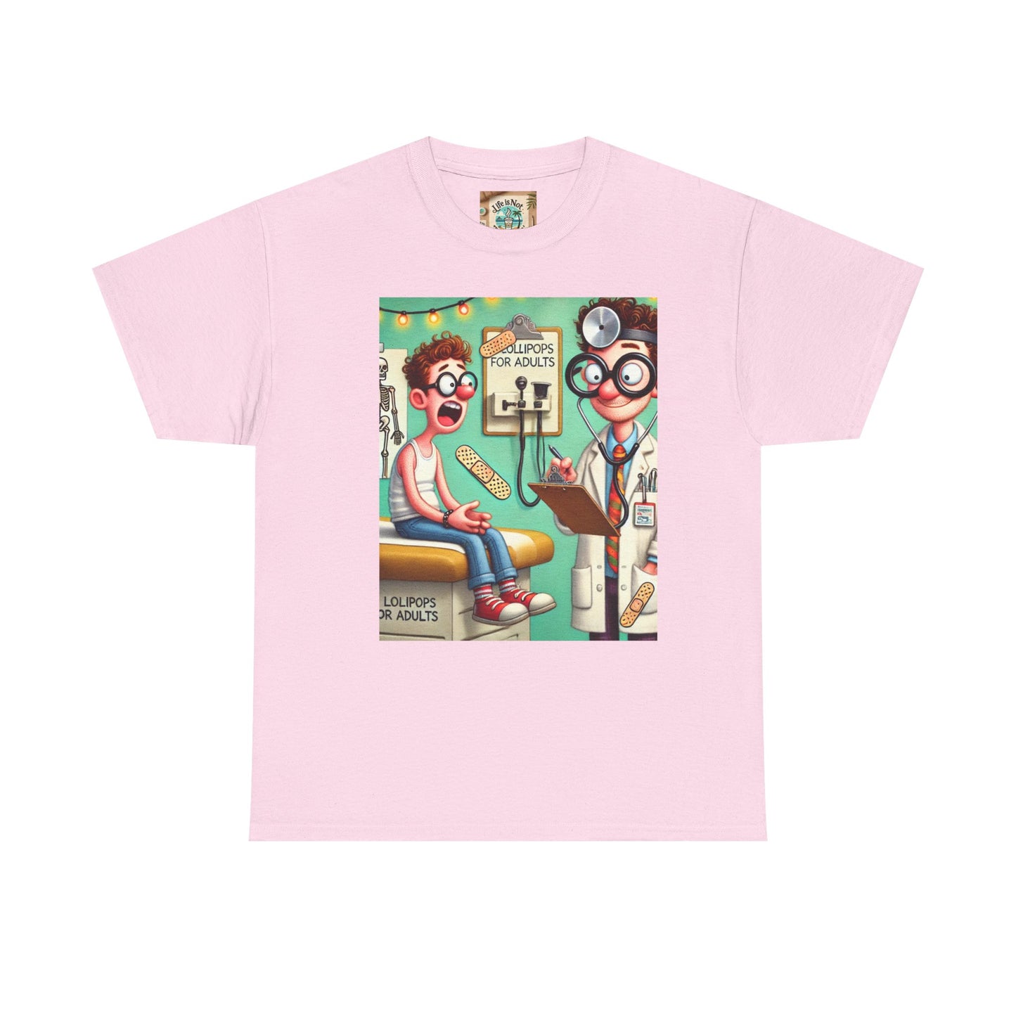 Humorous Unisex Cotton Tee - "Lollipops for Adults" Graphic Shirt
