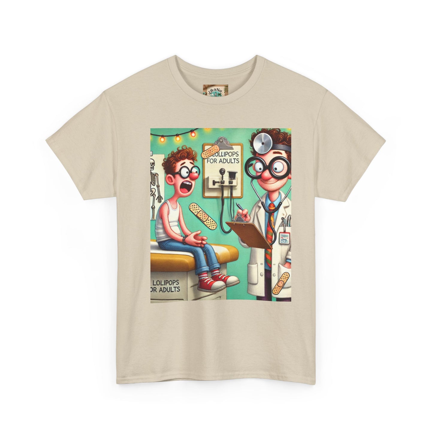 Humorous Unisex Cotton Tee - "Lollipops for Adults" Graphic Shirt