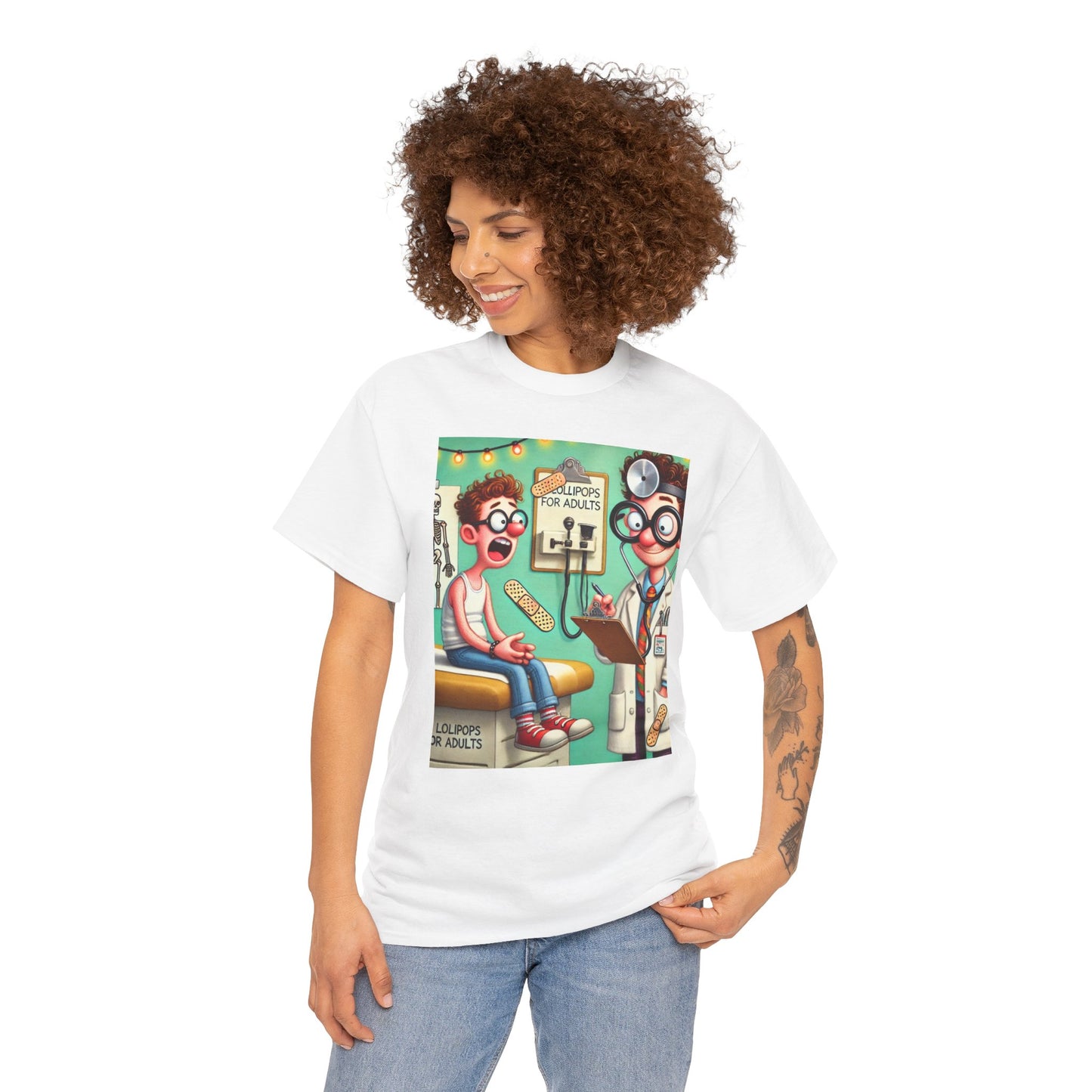Humorous Unisex Cotton Tee - "Lollipops for Adults" Graphic Shirt