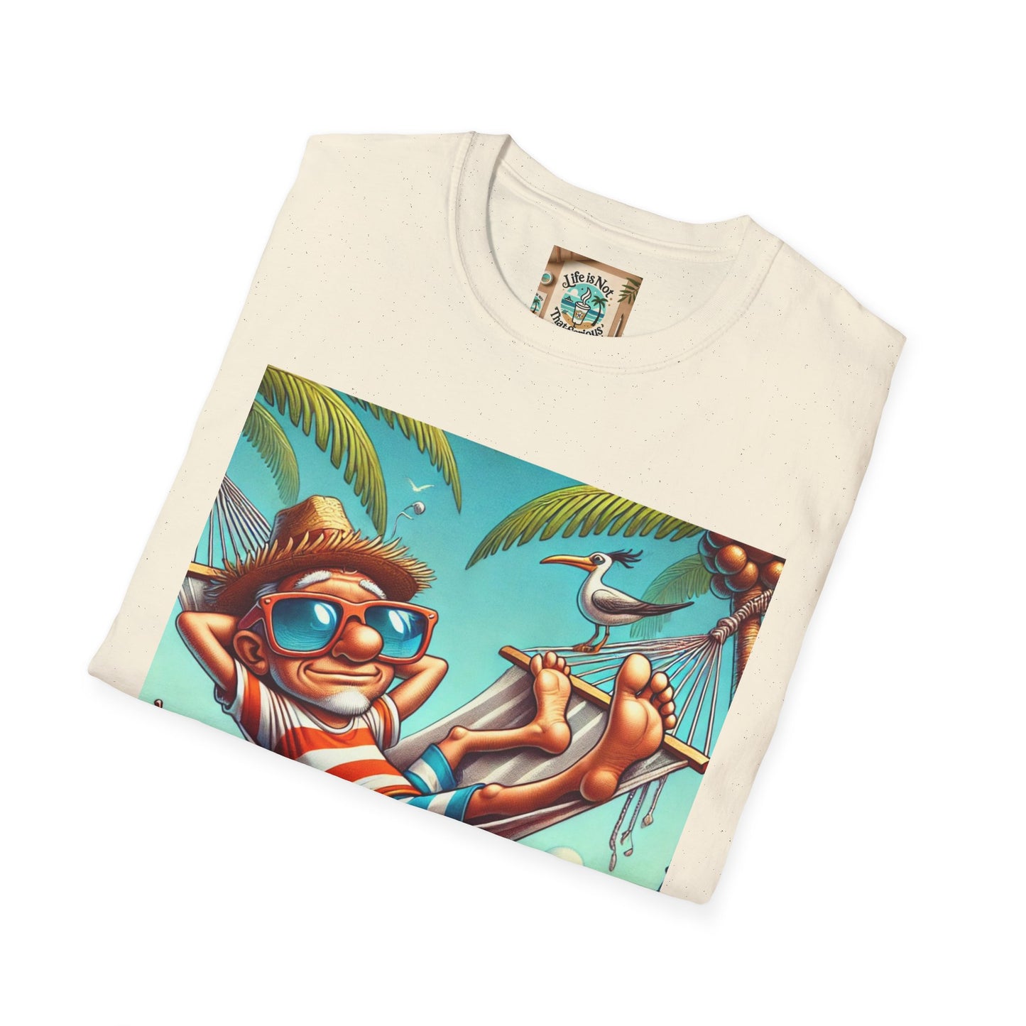 Beach Lovers T-Shirt - Guy Relaxing in a Hammock at the Beach
