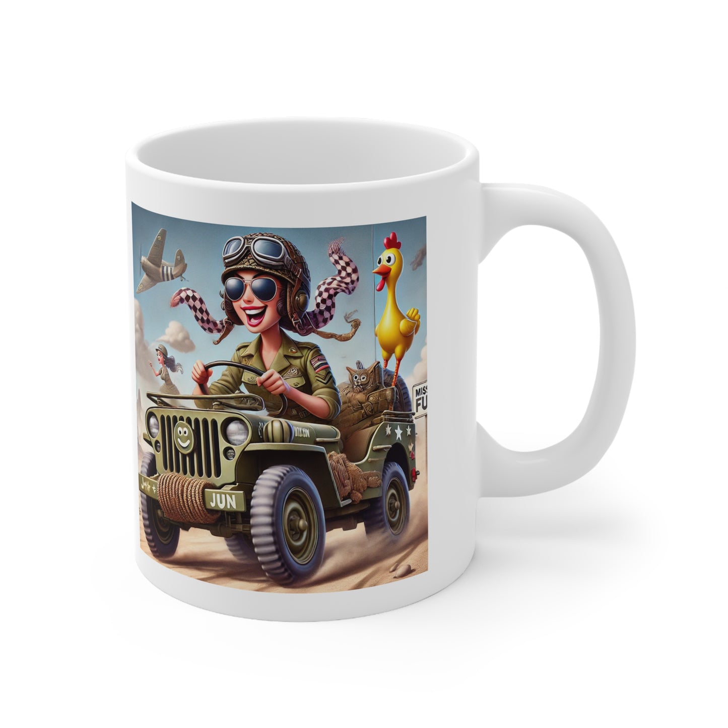 Mug - Funny Female Soldier Jeep Driver Coffee Cup 11oz/15oz