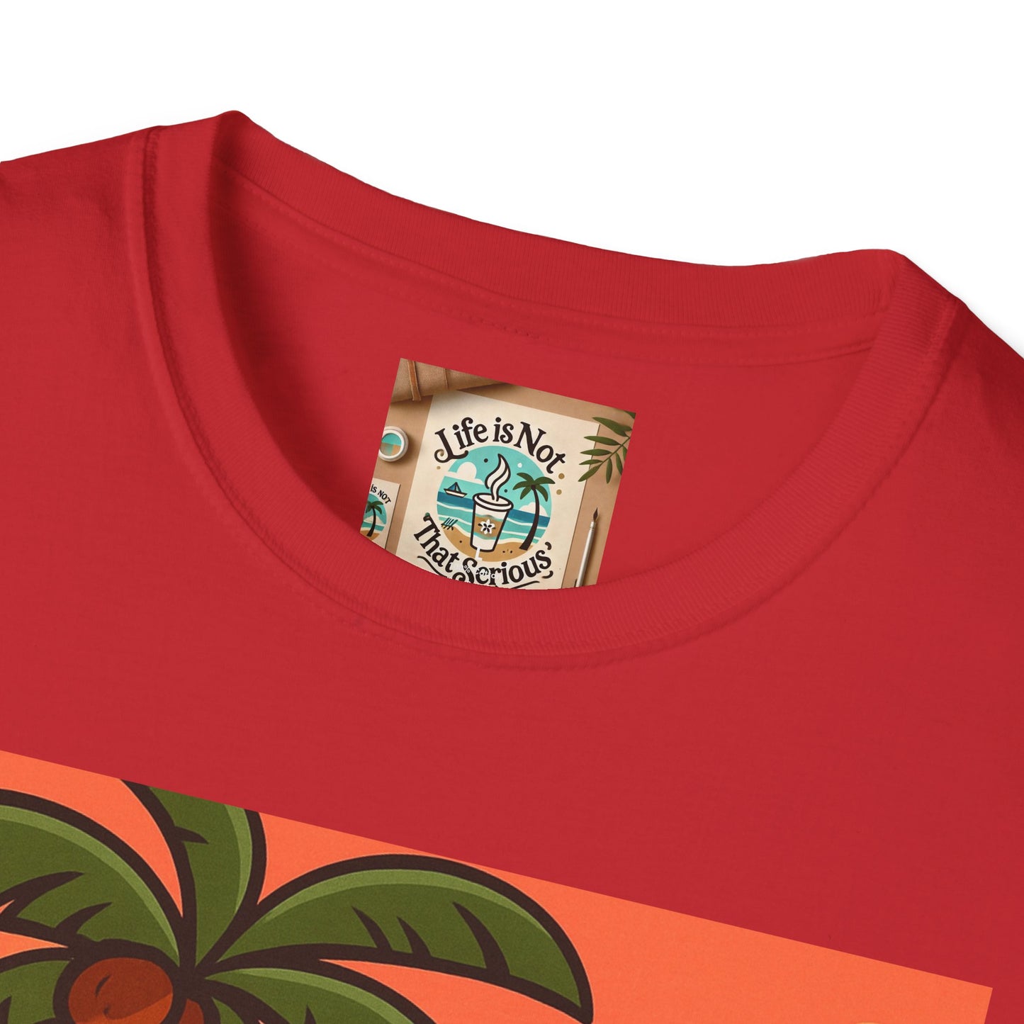 Guitarist T-Shirt - Whimsical Guy Playing Guitar at the Beach Design