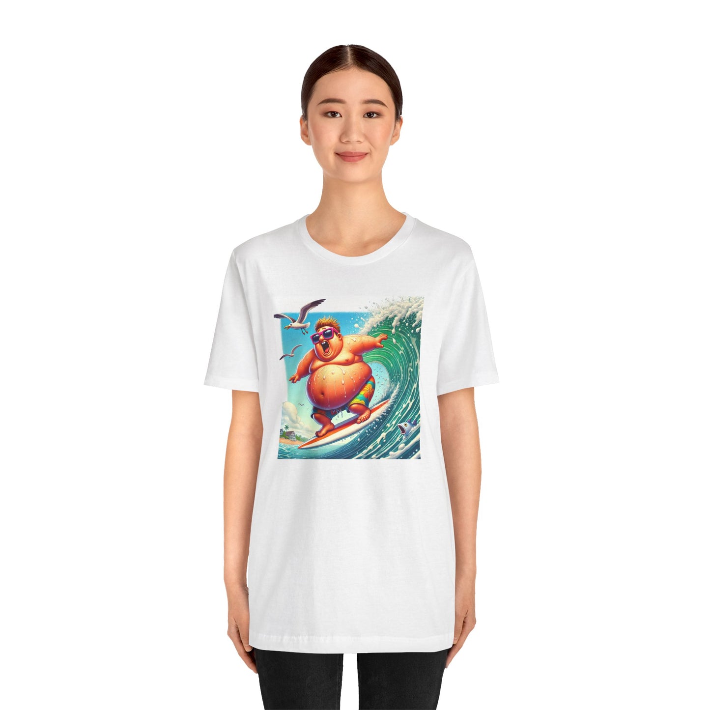 Surfing Fun Unisex Jersey Tee - Playful Beach Vibes Shirt