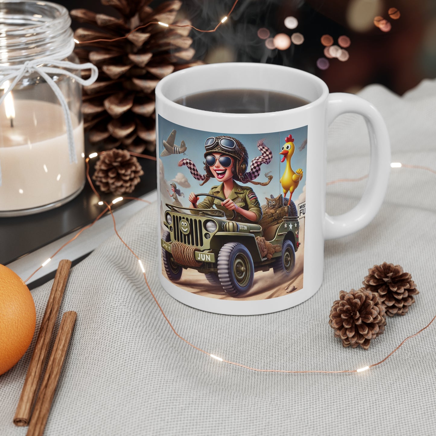 Mug - Funny Female Soldier Jeep Driver Coffee Cup 11oz/15oz