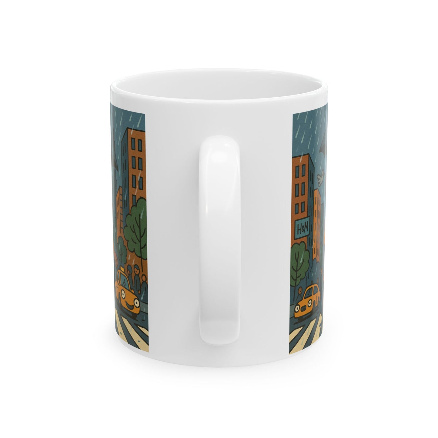 Mug - Raining in New York and still smiling Life is not that serious Ceramic Mug 11oz 15oz