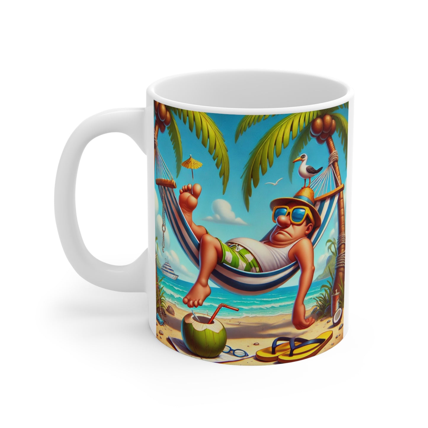 Funny Guy Relaxing in Hammock