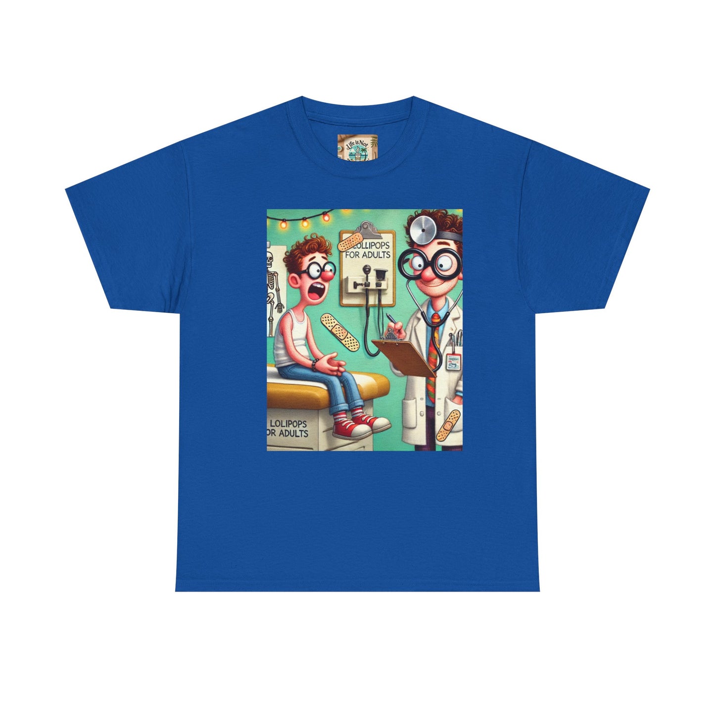 Humorous Unisex Cotton Tee - "Lollipops for Adults" Graphic Shirt