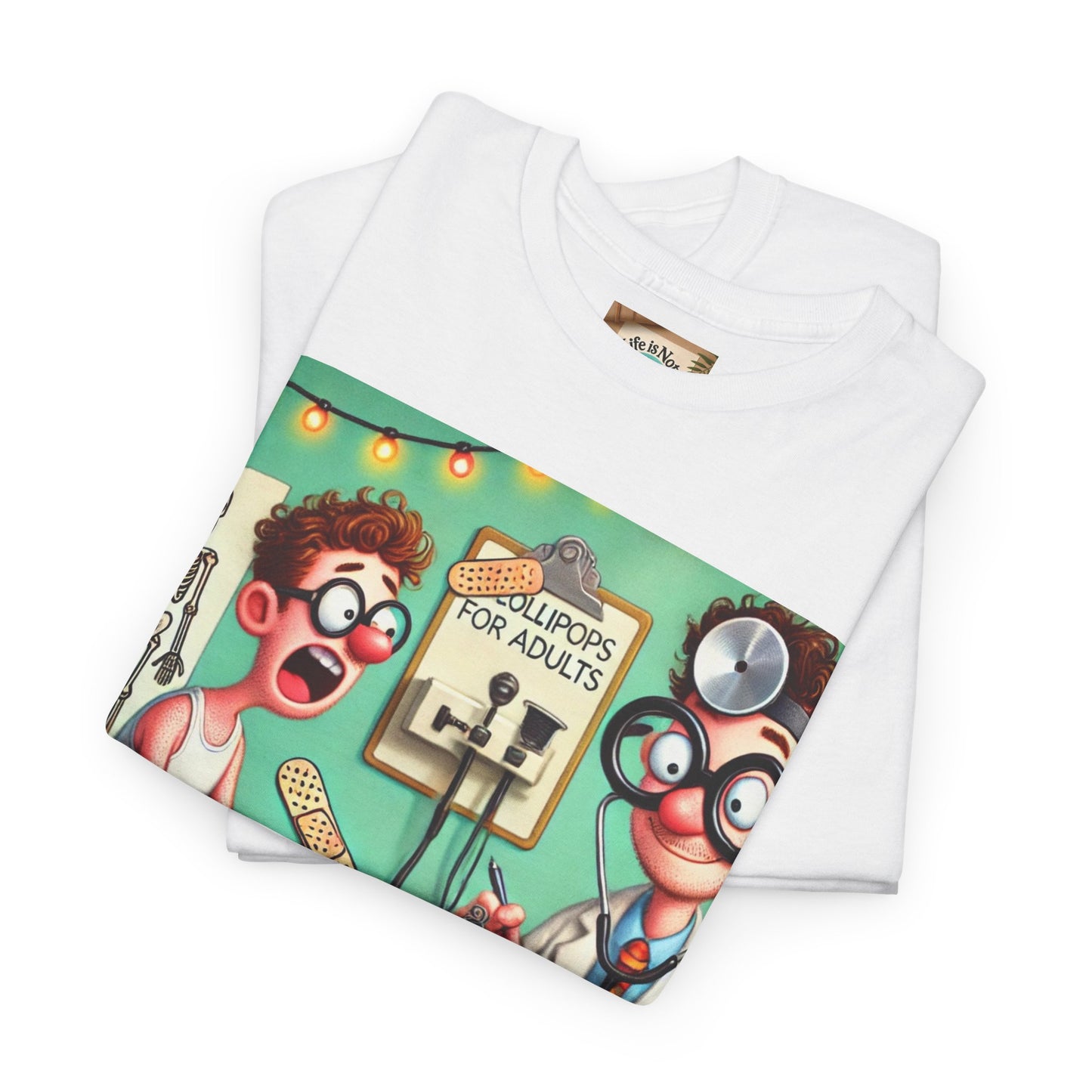 Humorous Unisex Cotton Tee - "Lollipops for Adults" Graphic Shirt