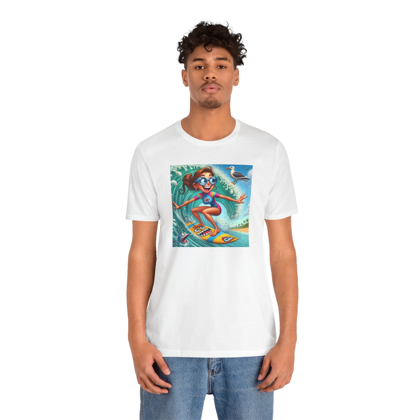 Surf Vibes Unisex Jersey Short Sleeve Tee - Fun Water Adventure Design