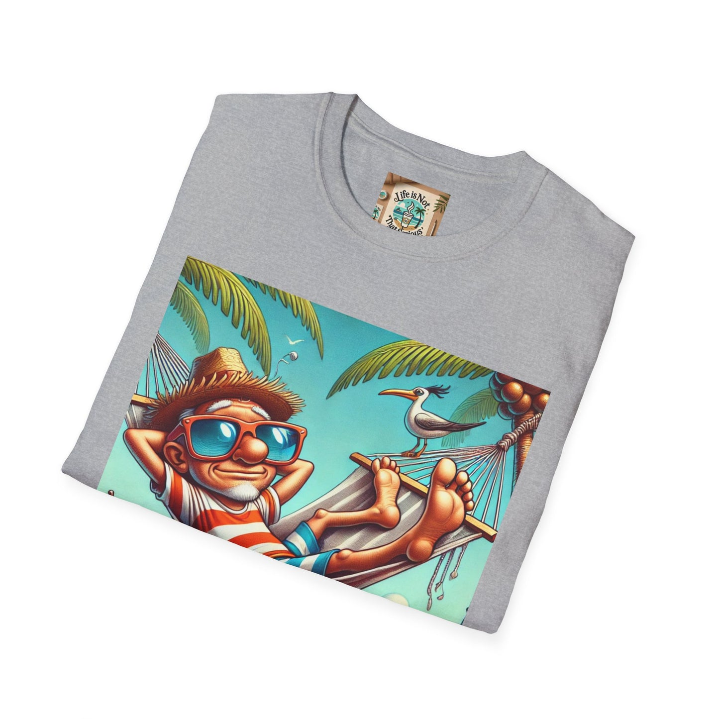 Beach Lovers T-Shirt - Guy Relaxing in a Hammock at the Beach