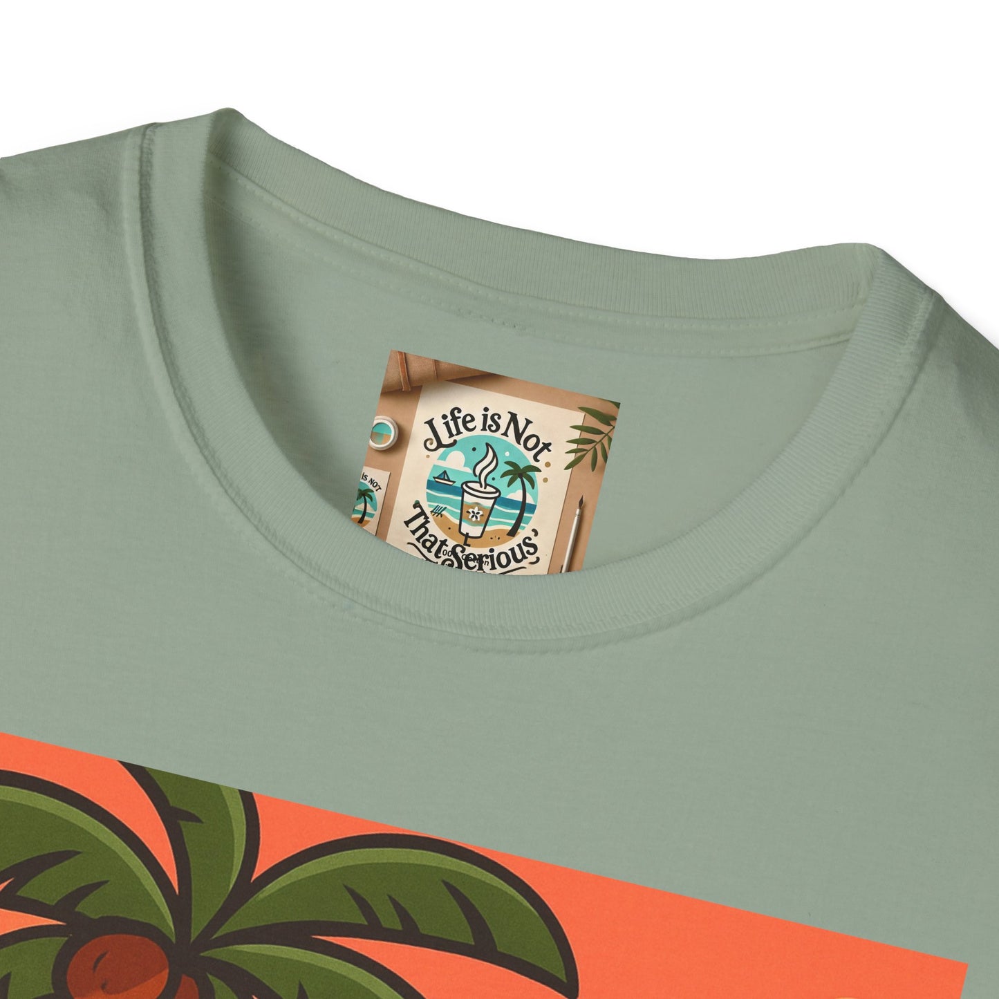 Guitarist T-Shirt - Whimsical Guy Playing Guitar at the Beach Design
