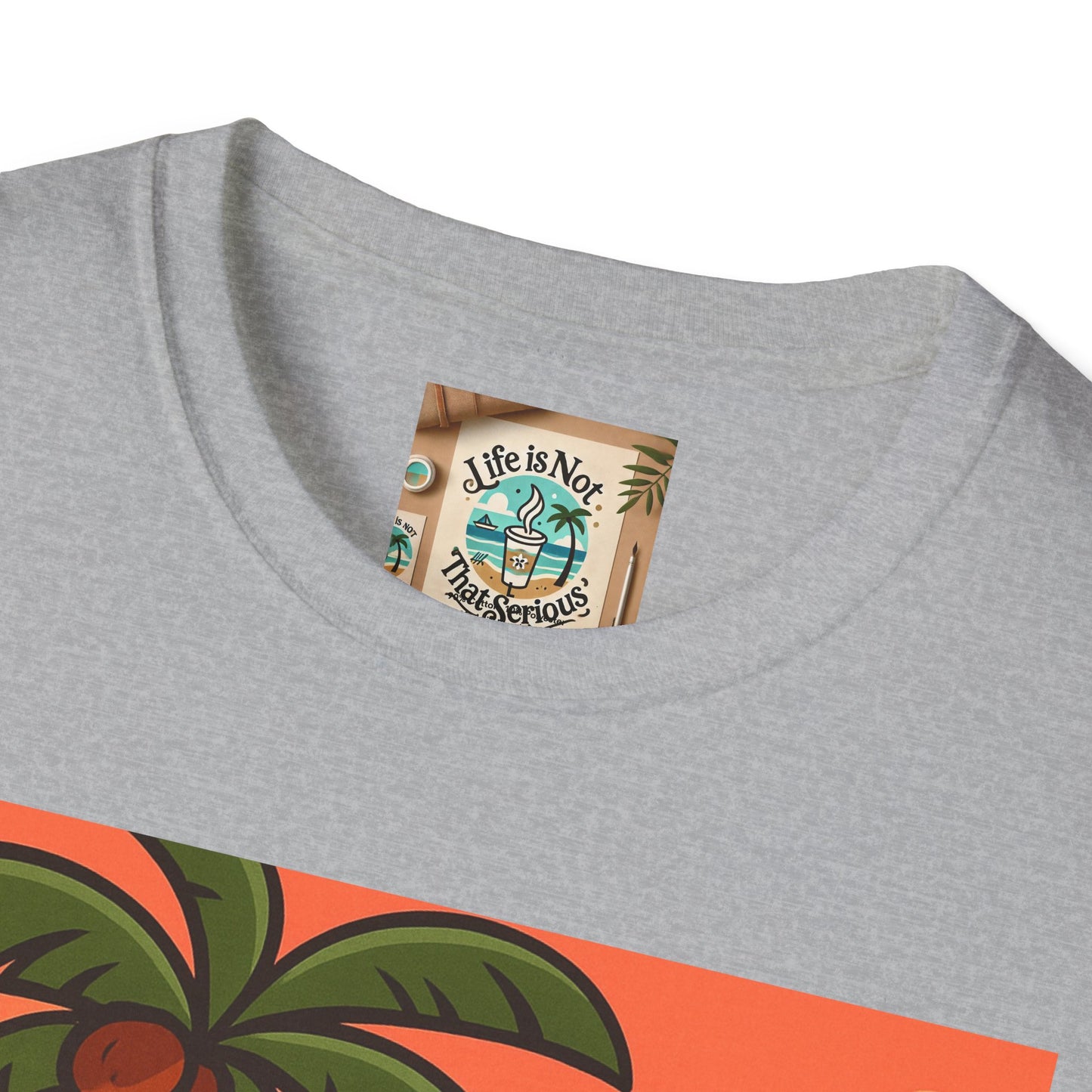 Guitarist T-Shirt - Whimsical Guy Playing Guitar at the Beach Design
