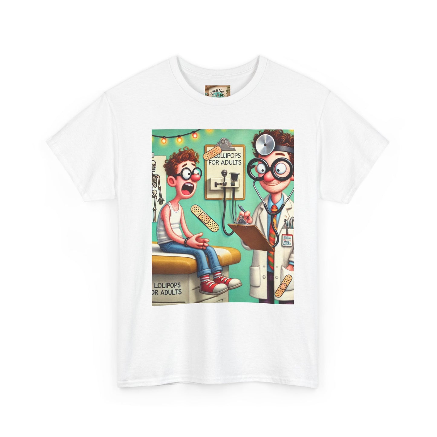 Humorous Unisex Cotton Tee - "Lollipops for Adults" Graphic Shirt
