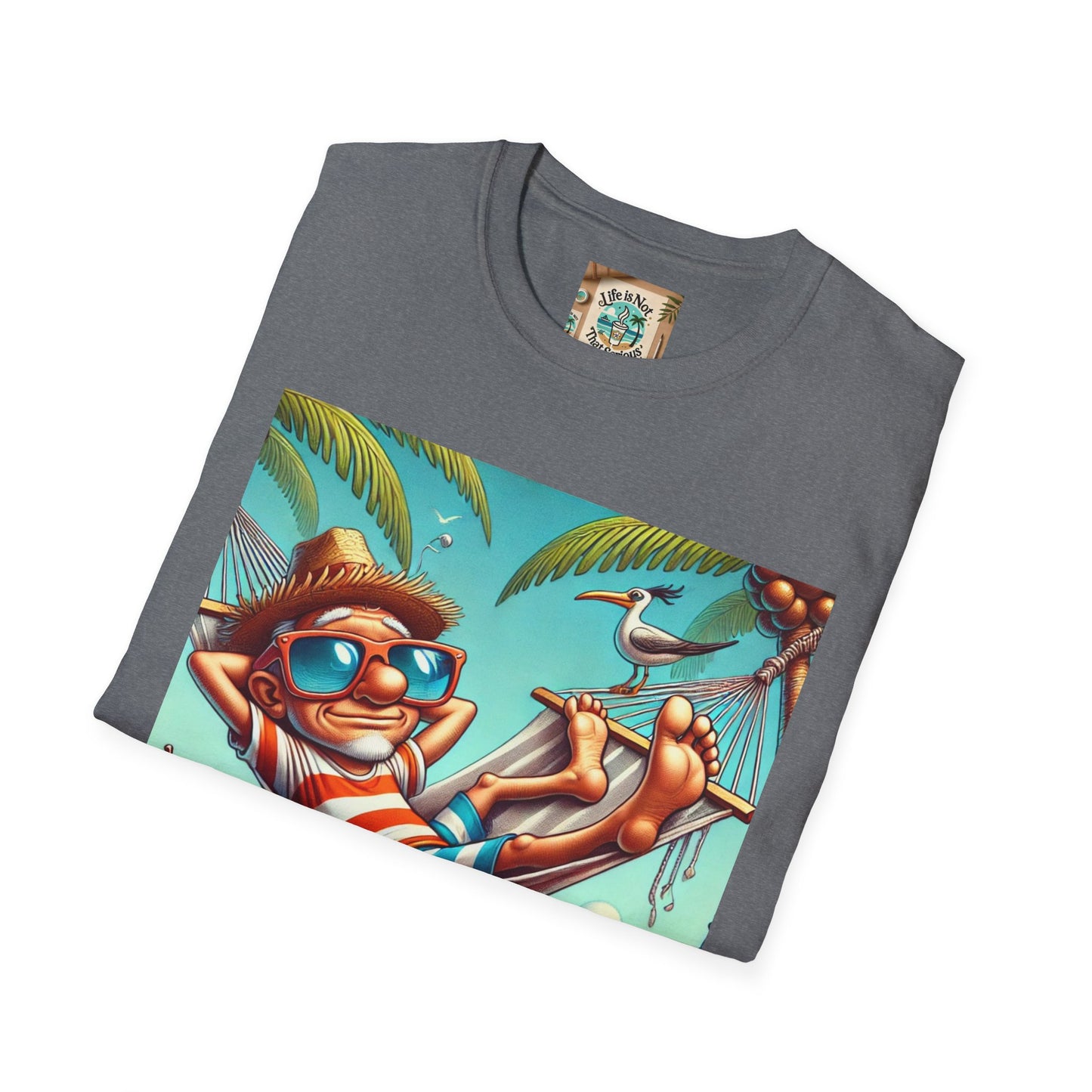 Beach Lovers T-Shirt - Guy Relaxing in a Hammock at the Beach