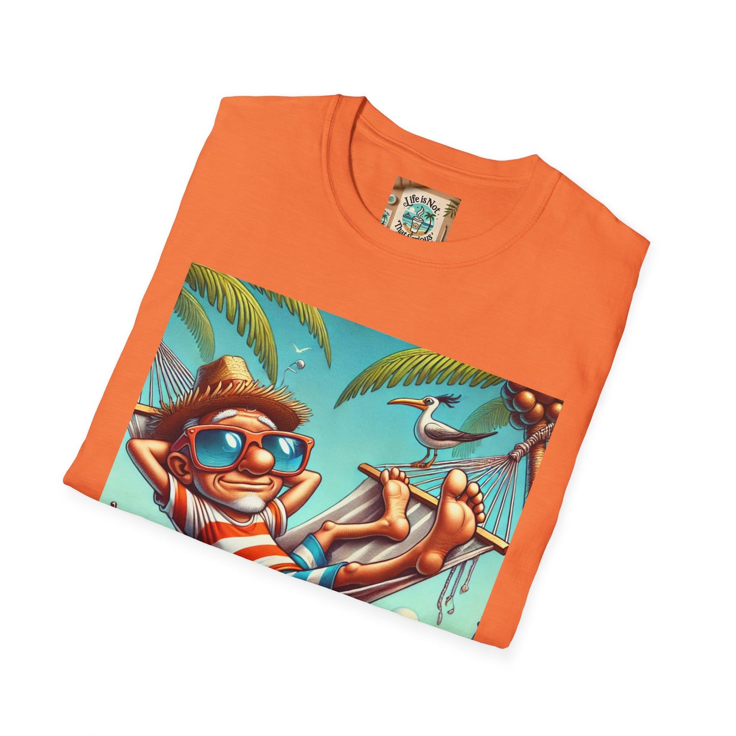 Beach Lovers T-Shirt - Guy Relaxing in a Hammock at the Beach