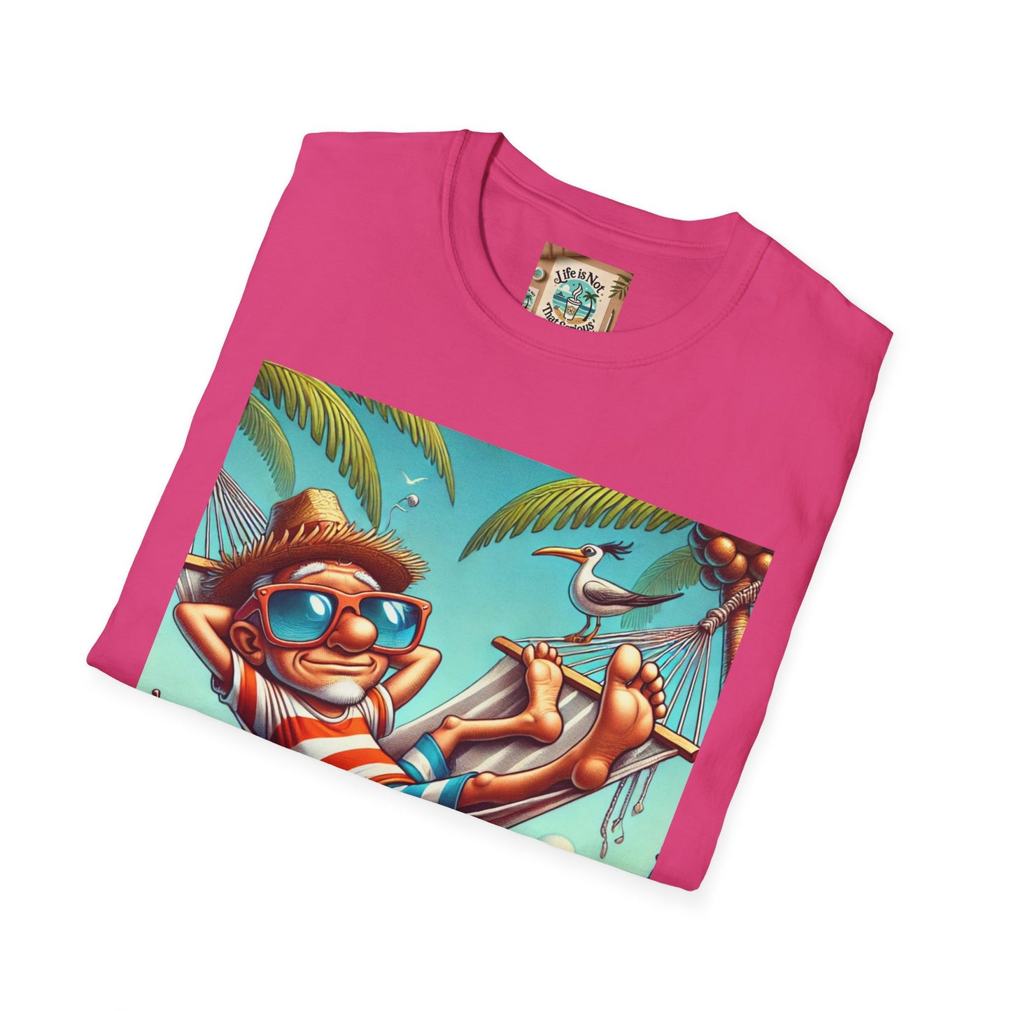 Beach Lovers T-Shirt - Guy Relaxing in a Hammock at the Beach