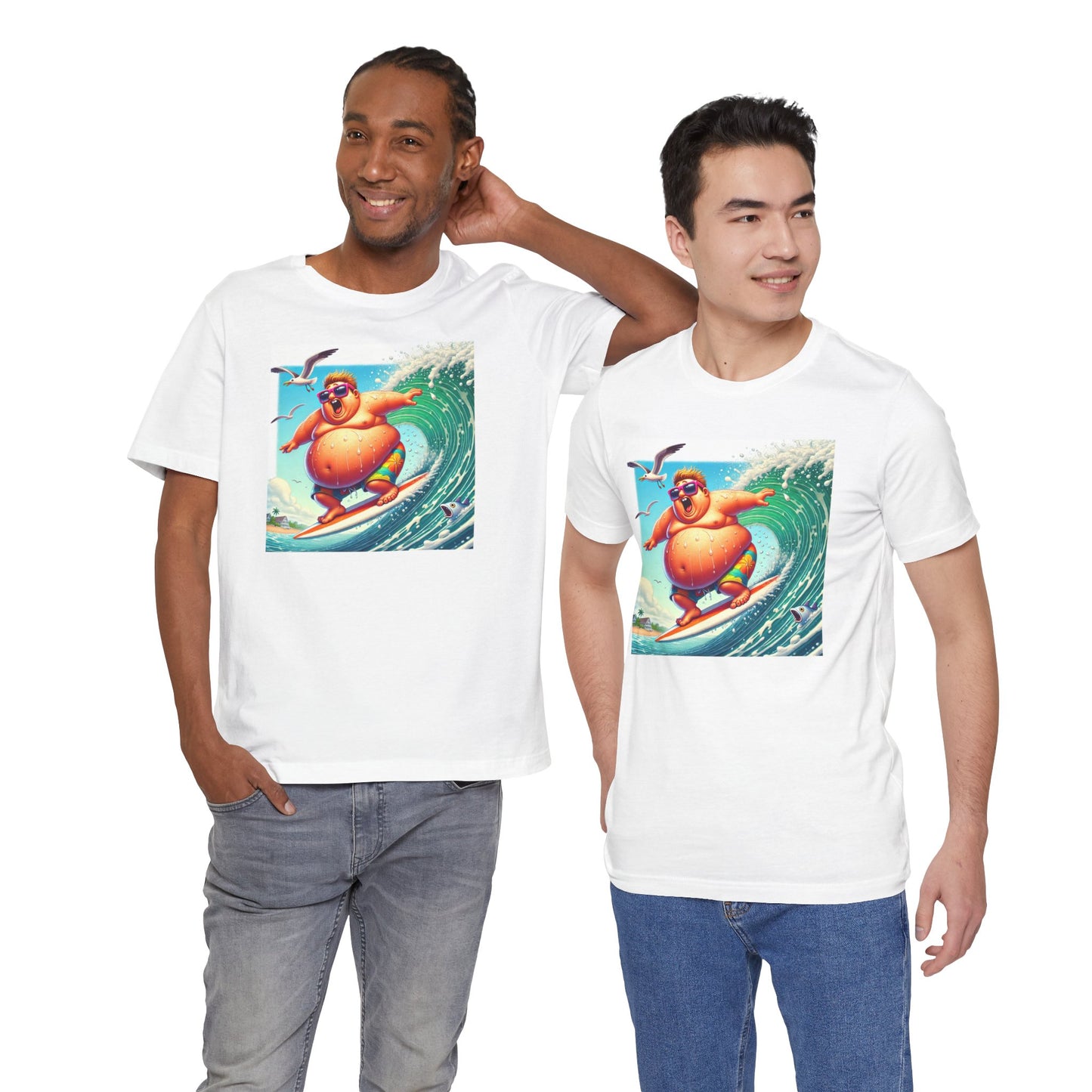 Surfing Fun Unisex Jersey Tee - Playful Beach Vibes Shirt