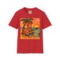 Guitarist T-Shirt - Whimsical Guy Playing Guitar at the Beach Design