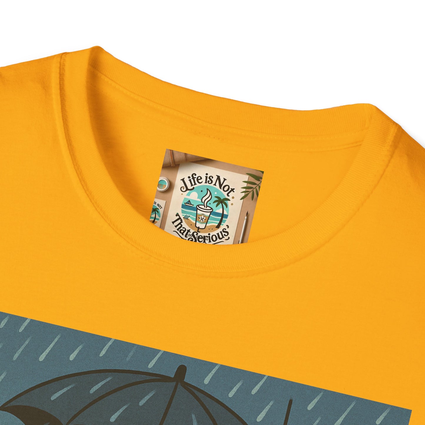 Graphic Tee - Raining in New York and still smiling Life is not that serious