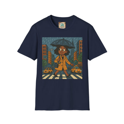 Graphic Tee - Raining in New York and still smiling Life is not that serious