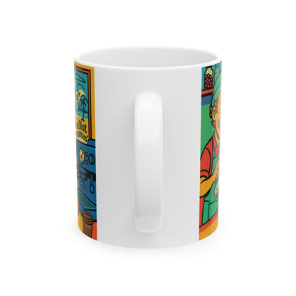 Colorful Ceramic Mug - "Life's Too Short to Be Serious" Design - Perfect Gift for Coffee Lovers