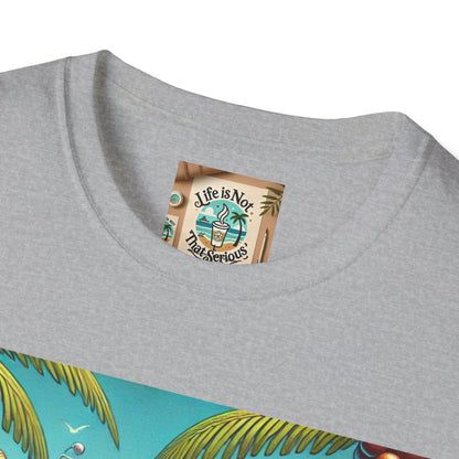 Beach Lovers T-Shirt - Guy Relaxing in a Hammock at the Beach