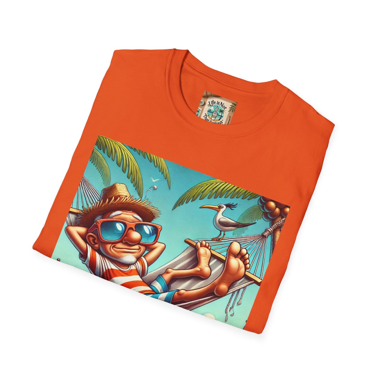 Beach Lovers T-Shirt - Guy Relaxing in a Hammock at the Beach