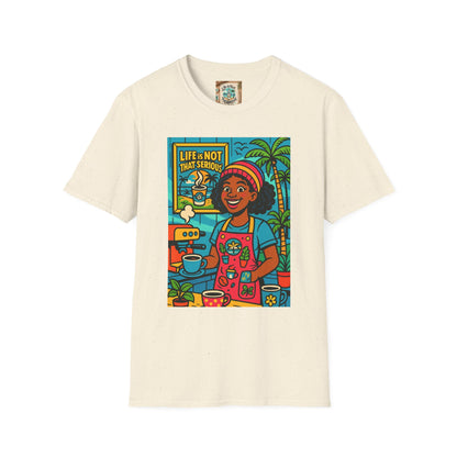 Coffee Barista Unisex T-Shirt - Nice Barista Making Coffee Design