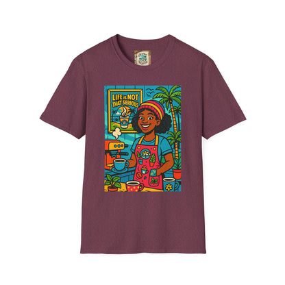 Coffee Barista Unisex T-Shirt - Nice Barista Making Coffee Design