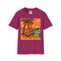 Guitarist T-Shirt - Whimsical Guy Playing Guitar at the Beach Design