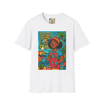Coffee Barista Unisex T-Shirt - Nice Barista Making Coffee Design