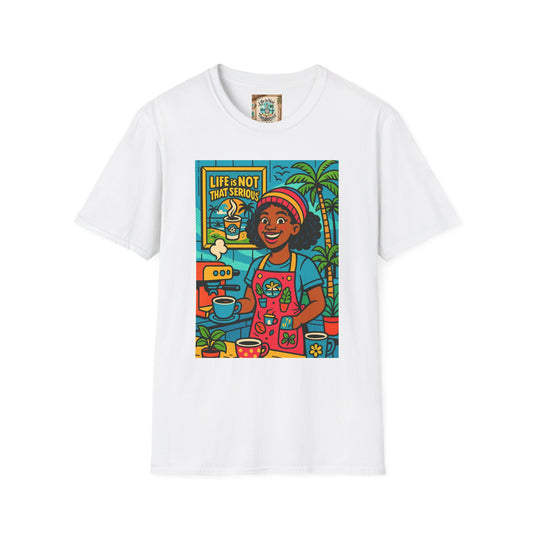 Coffee Barista Unisex T-Shirt - Nice Barista Making Coffee Design