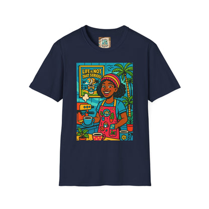 Coffee Barista Unisex T-Shirt - Nice Barista Making Coffee Design