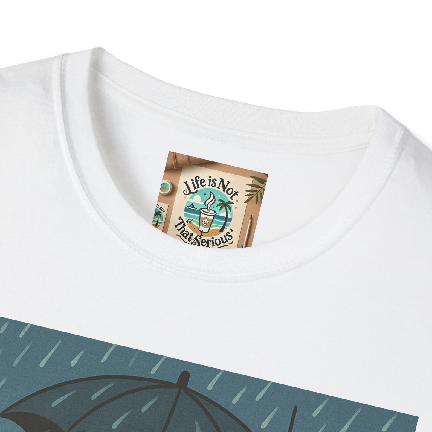 Graphic Tee - Raining in New York and still smiling Life is not that serious