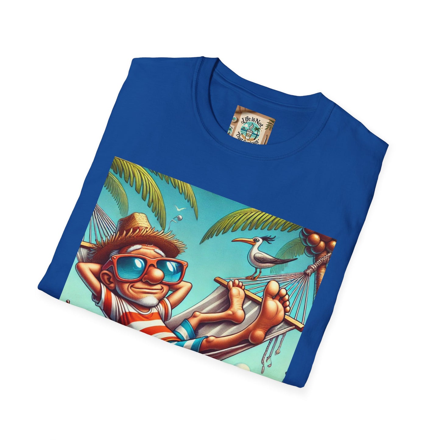 Beach Lovers T-Shirt - Guy Relaxing in a Hammock at the Beach