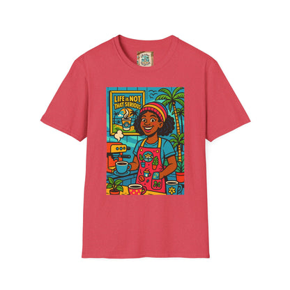 Coffee Barista Unisex T-Shirt - Nice Barista Making Coffee Design