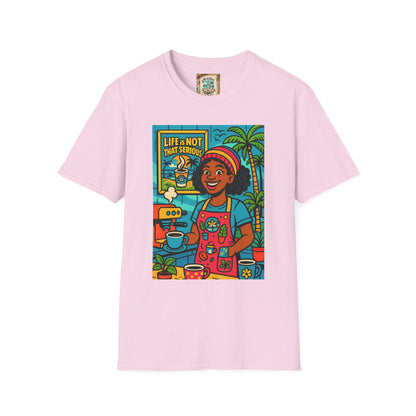 Coffee Barista Unisex T-Shirt - Nice Barista Making Coffee Design