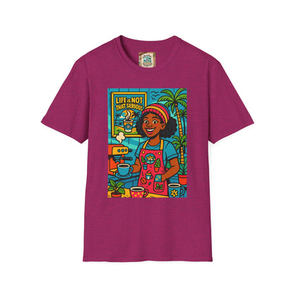 Coffee Barista Unisex T-Shirt - Nice Barista Making Coffee Design